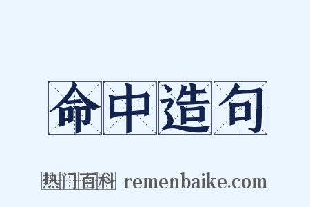 命中造句是什么意思的图片